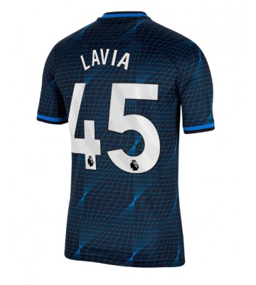 Maillot de foot Chelsea Romeo Lavia #45 Extérieur 2023-24 Manches Courte